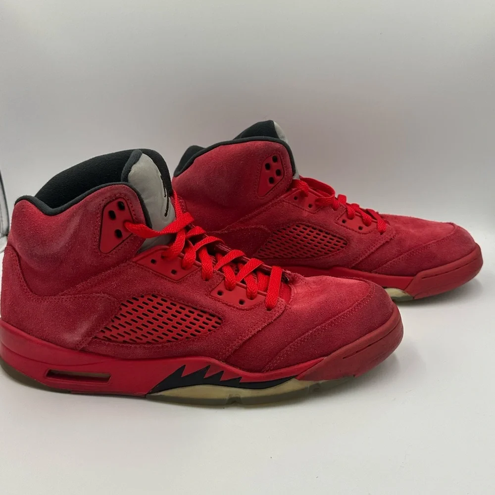 Jordan 5‎ Retro Red Suede Size 11 Men | 2017 OG Box | No Lace Locks